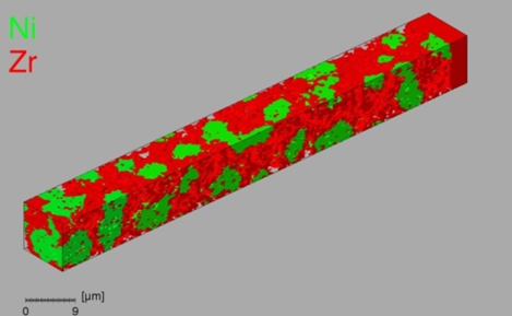 Fig: 3D FIB-SEM reconstruction of a SOFC anode. 